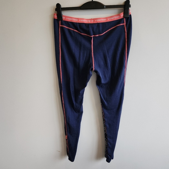 Wool Blend Baselayer Long underwear Kari Traa Navy Pants Leggings Size XL - Picture 4 of 11